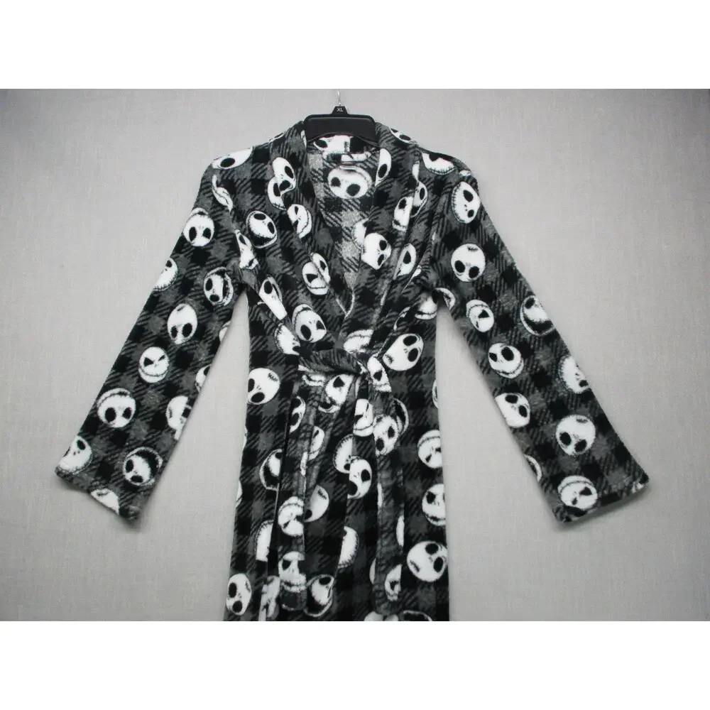 Disney Black Patterned Trendy Cozy Patterned Robe Size‎ Large 12/14